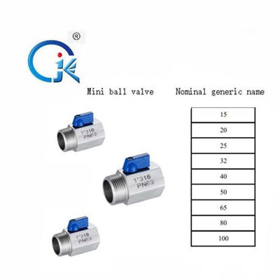 OEM Mini Male Female Ball Valve dat het Verwarmen Hoekklep SS316L machinaal bewerkt