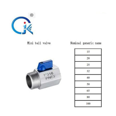 OEM Mini Male Female Ball Valve dat het Verwarmen Hoekklep SS316L machinaal bewerkt